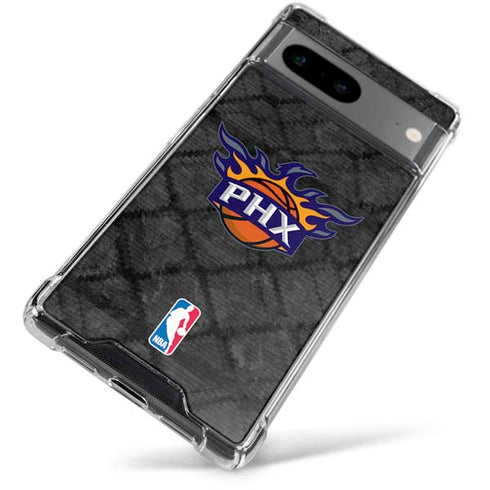 NBA Phoenix Suns Dark Rust Google Pixel 7a Clear Case